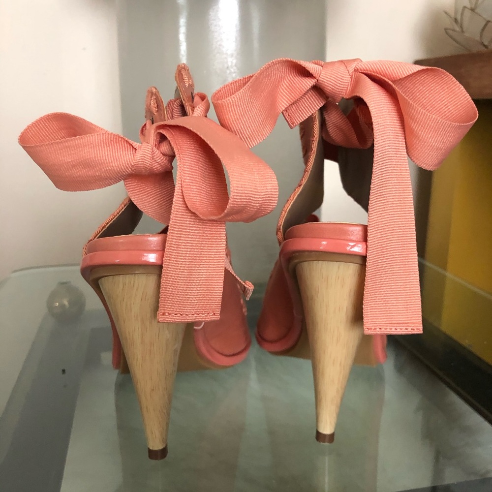 Rachel Roy Strappy Leather Ankle-Bow High Heels - Picture 3 of 8